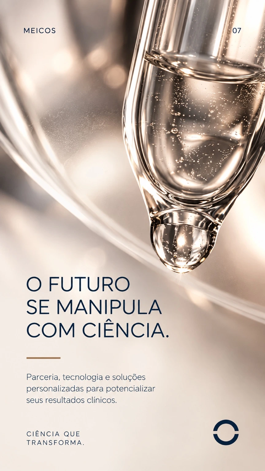 O futuro se manipula com ciência — identidade Meicos